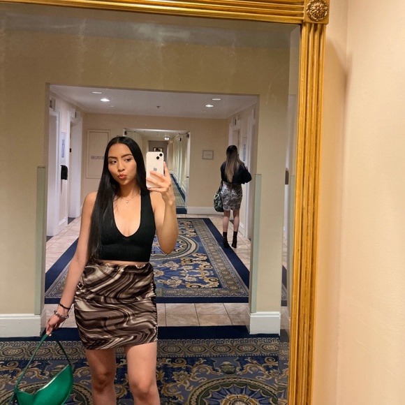 Windsor Brown Marble Mini Skirt - Picture 2 of 3